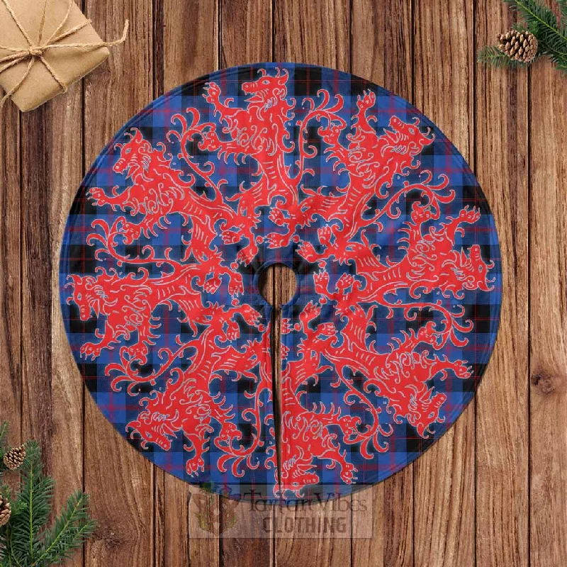 Maule Tartan Christmas Tree Skirt Lion Rampant Style leather skirt refined