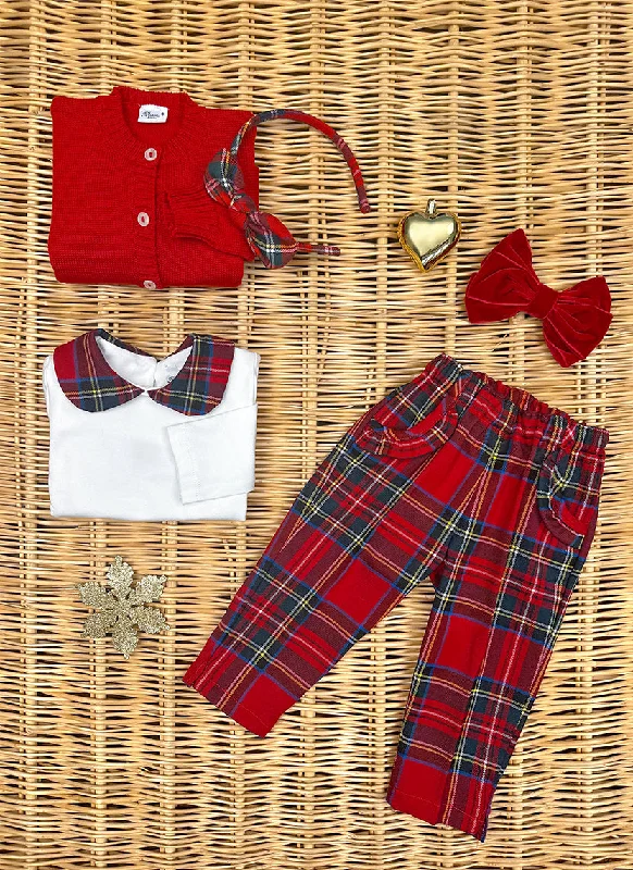 Girly Tartan Pants Chic Slim Fit Pants