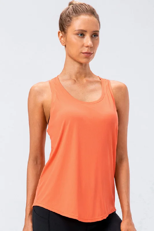 Curved Hem Athletic Tank sexy tank top