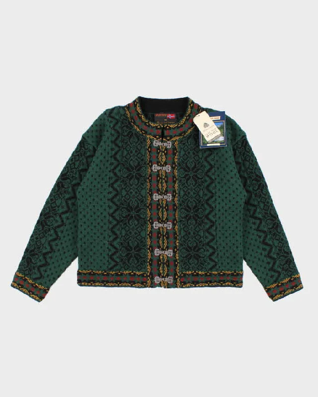 Vintage 80s Windfjord Nordic-Style Cardigan - M Hooded Caped Shawl Collar