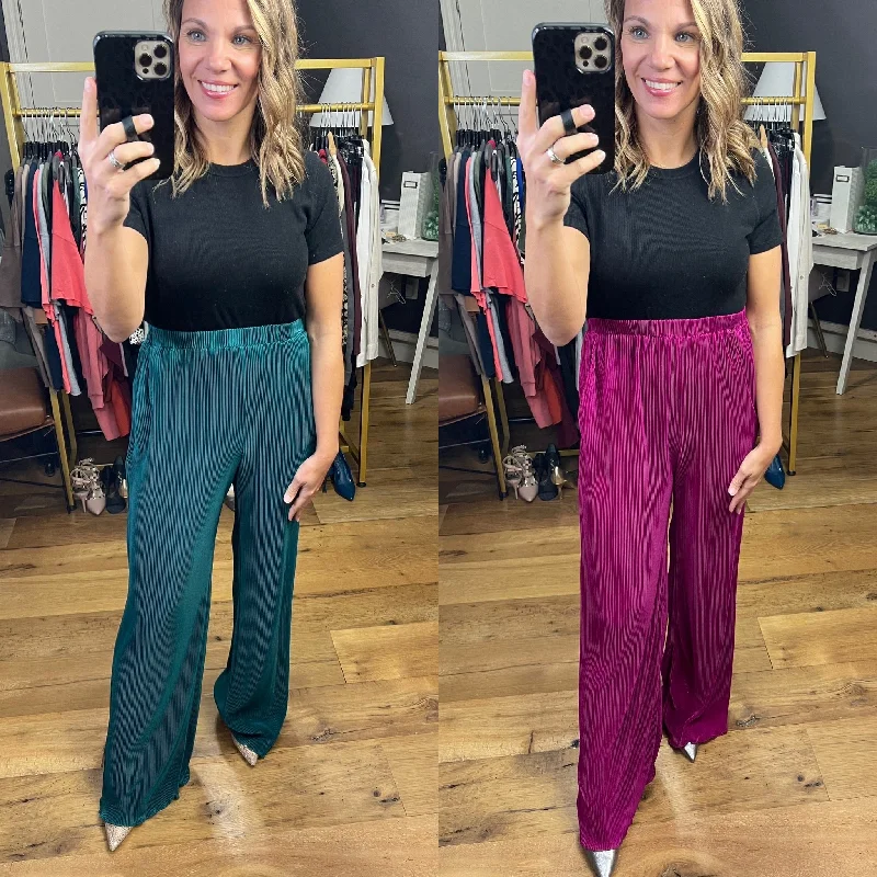 Right This Way Corded Wide Leg Pant - Multiple Options Formal Dress Pants
