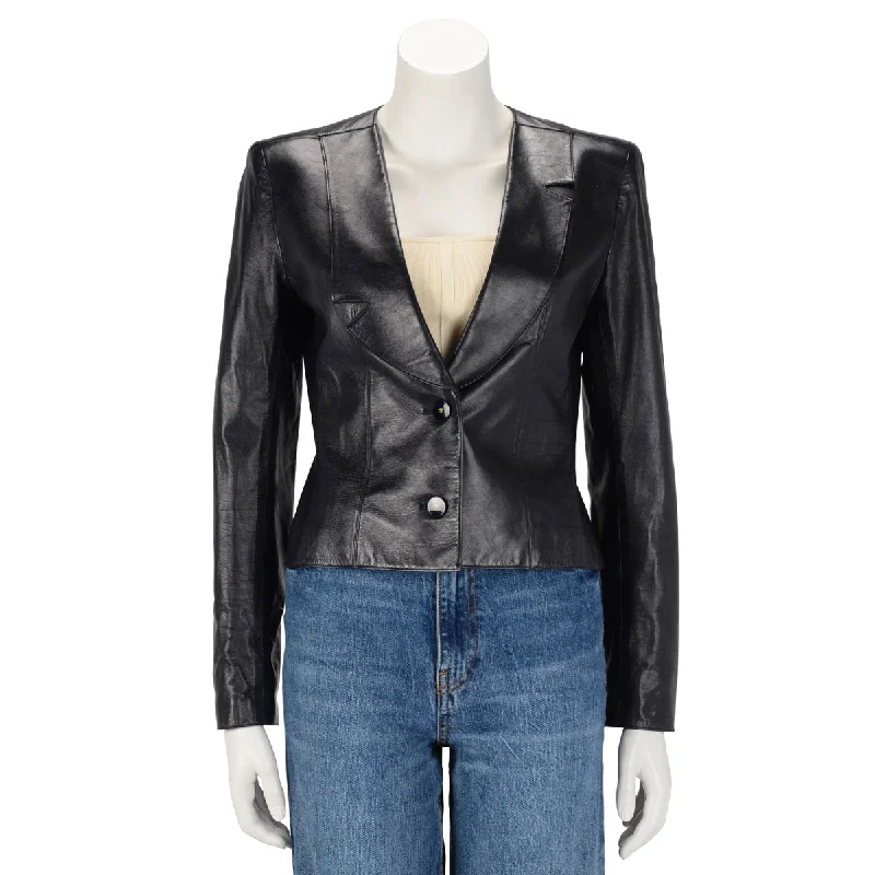 Chanel Dark Navy Lambskin Cropped Jacket FR 38 Corduroy Jacket Velvet Jacket Brocade Jacket Chanel Dark Navy Lambskin Cropped Jacket FR 38 Corduroy Jacket Velvet Jacket Brocade Jacket