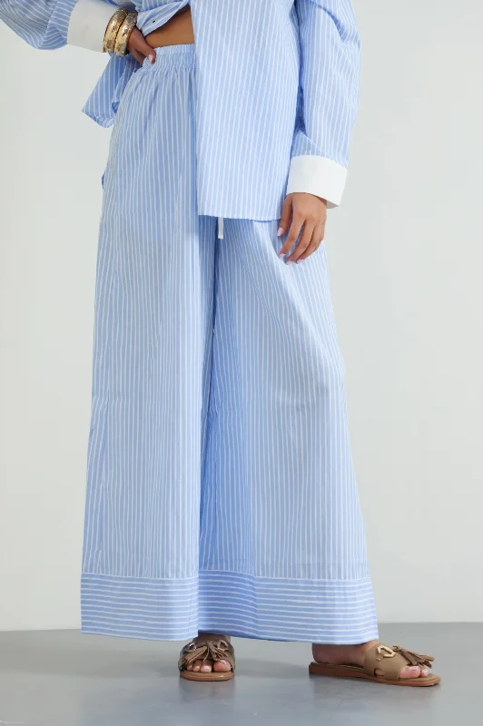 WIDE STRIPED PANTS Trendy Wide-Leg Pants