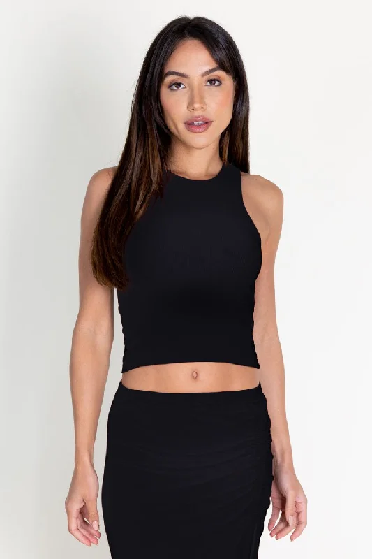 SUPER SLIM RACER FRONT TANK - (FINAL SALE) metallic tank top