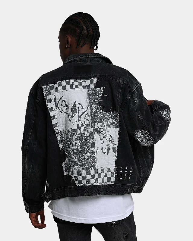 Ksubi Oh G Streets Jacket Black Satin Fabric Silk Fabric Chiffon Fabric