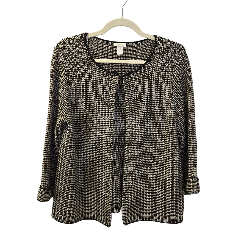 Chico's Heavy Knit 3/4 Sleeve Open Cardigan Sweater Size Chico's 1/Medium Stylish Fashionable Trendy