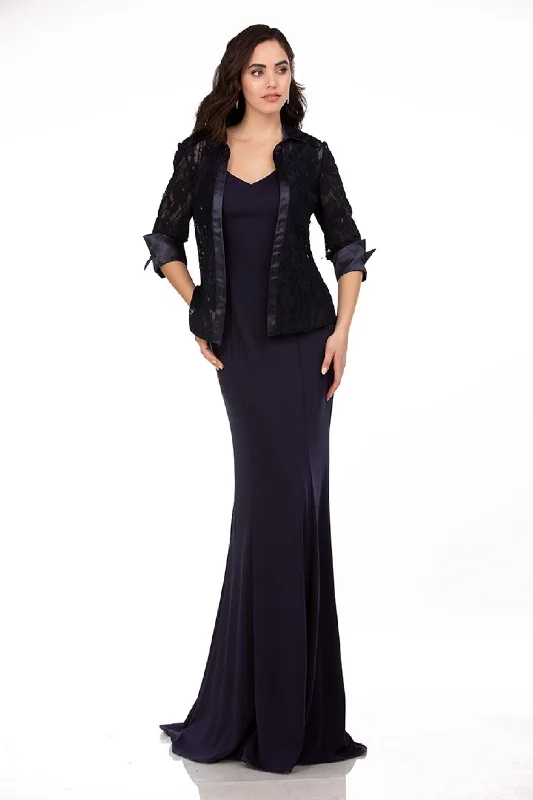 3/4 Sleeve 2-Piece Jacket Dress by Abby Paris 986063W Front Pockets Side Pockets Patch Pockets