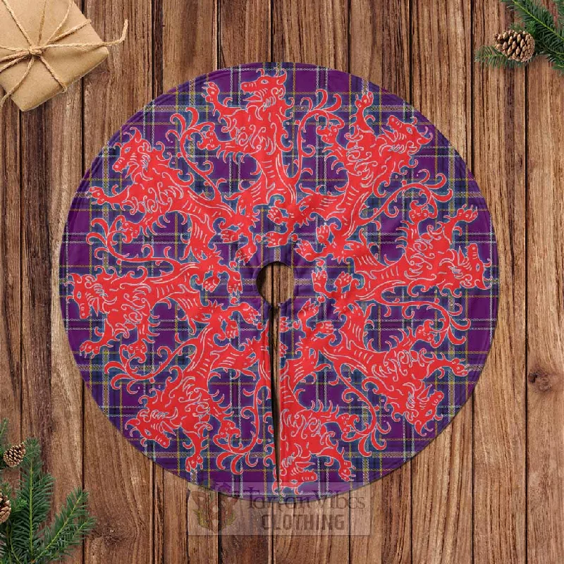O'Riagain Tartan Christmas Tree Skirt Lion Rampant Style chiffon skirt floaty