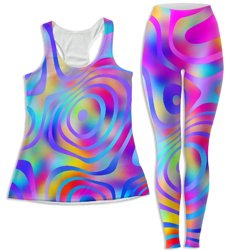 Cali Dreaming Women's Tank and Leggings Combo peekaboo tank top