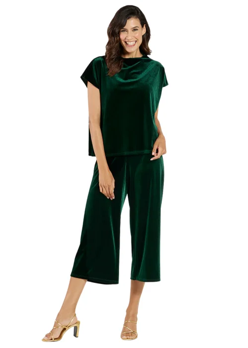 LOLLY PANTS - GREEN VELVET High-Waist Trousers