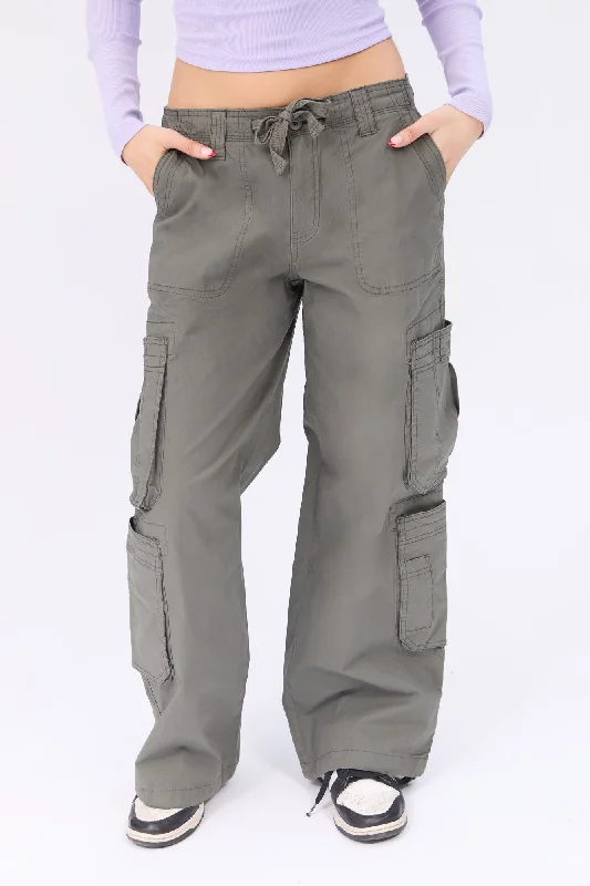 Super High Rise Wide Leg Cargo Pants Trendy Work Pants