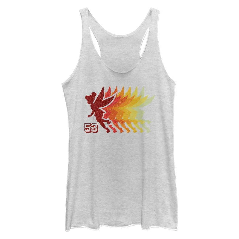 Women's Peter Pan Tinker Bell Retro Racerback Tank Top bronze tank top