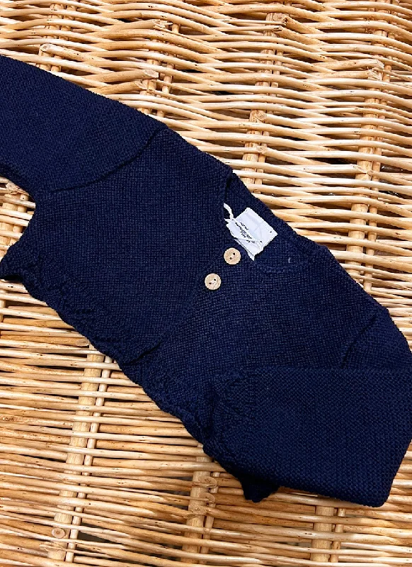 Cropped Pure Wool Cardigan Cable Knit Ribbed Knit Lace Knit