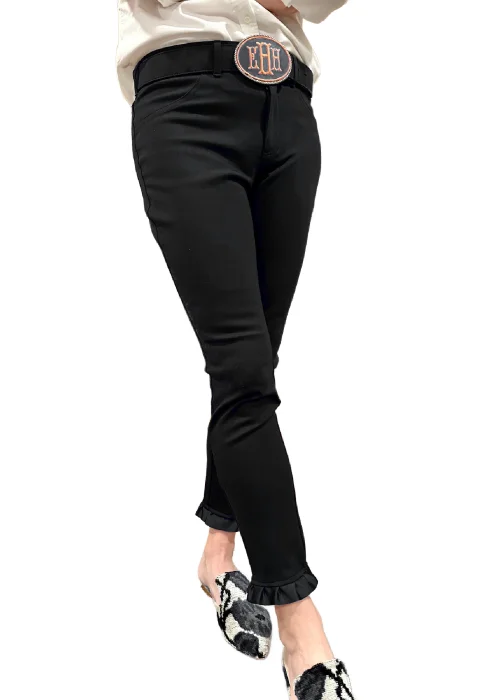 SABRINA RIBBON RUFFLE PANTS Stylish Paperbag Waist Pants