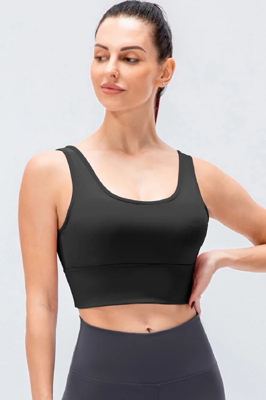 Reversible Cropped Surplice Yoga Tank crew neck tank