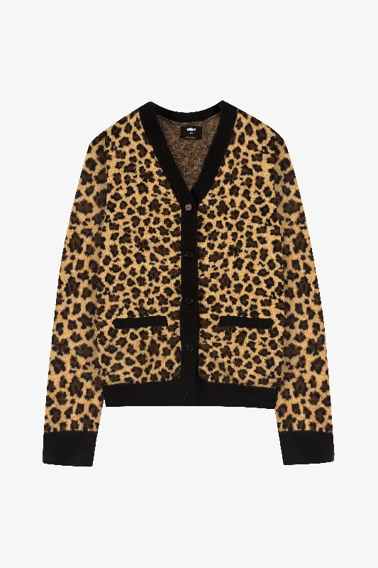 Oversized Leopard Cardigan | Blonde Thin Thick Dense