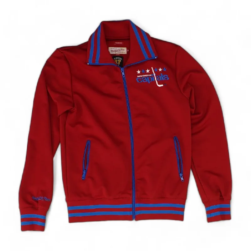 Red Solid Washington Capitals Active Jacket Ribbed Jacket Pleated Jacket Ruffled Jacket Red Solid Washington Capitals Active Jacket Ribbed Jacket Pleated Jacket Ruffled Jacket