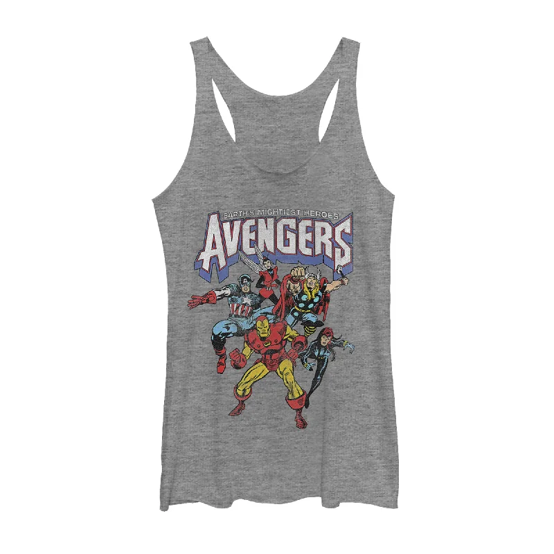 Women's Marvel Mightiest Heroes Avengers Racerback Tank Top cutout tank top