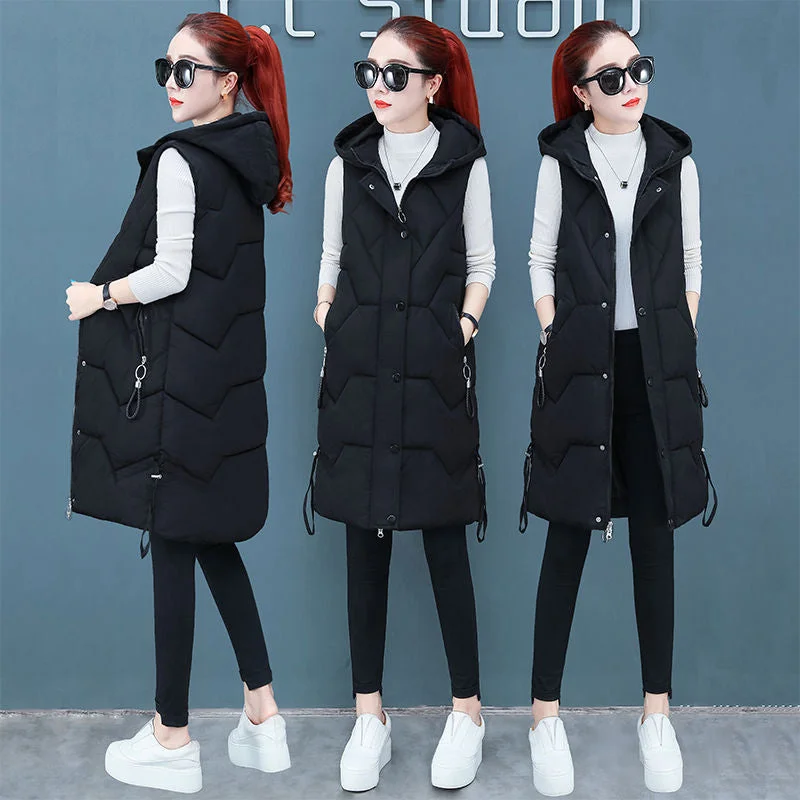 Women's down Cotton Vest Sleeveless Cotton Coat Jacket Hooded Top Anorak Shell Jacket Lightweight Jacket Women's down Cotton Vest Sleeveless Cotton Coat Jacket Hooded Top Anorak Shell Jacket Lightweight Jacket