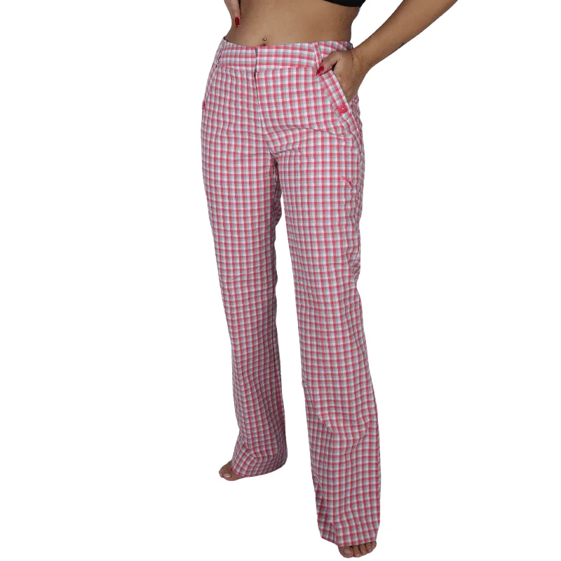 PUMA - Checkered pattern pants Sleek Black Pants