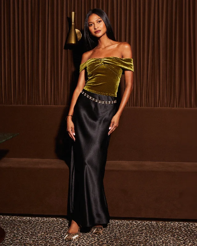 Skylar Silk Maxi Skirt corduroy skirt cozy