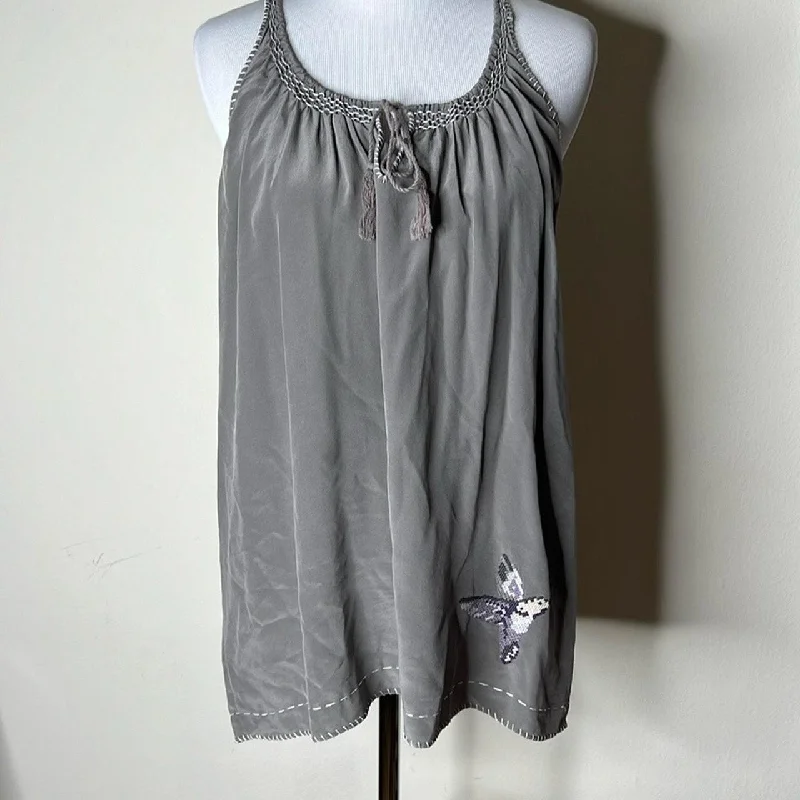 Hummingbird Silk Tank Top loose fit tank
