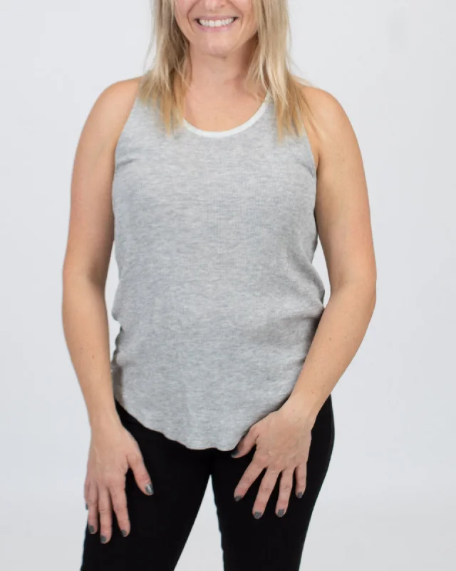 Ribbed Gray Tank sleep tank top