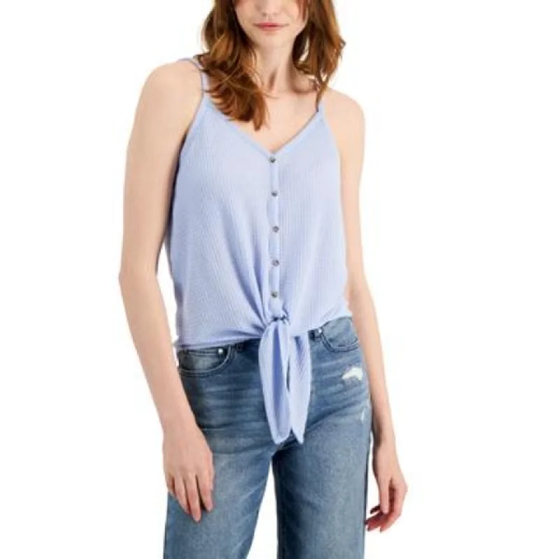 HIPPIE ROSE - Tie-Front Tank Top graphic tank top