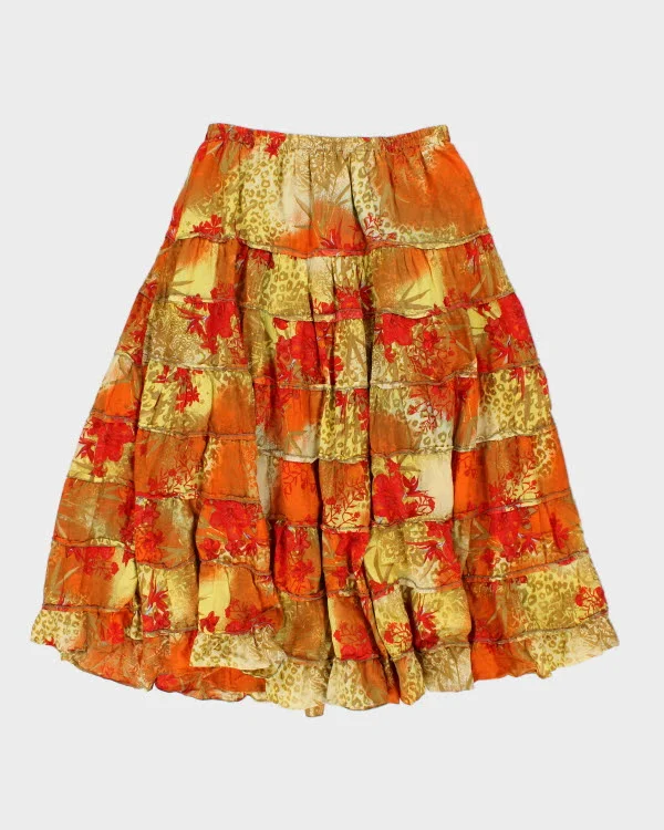 Y2k 00s Kerry Brooke Tiered Skirt - L cashmere skirt plush