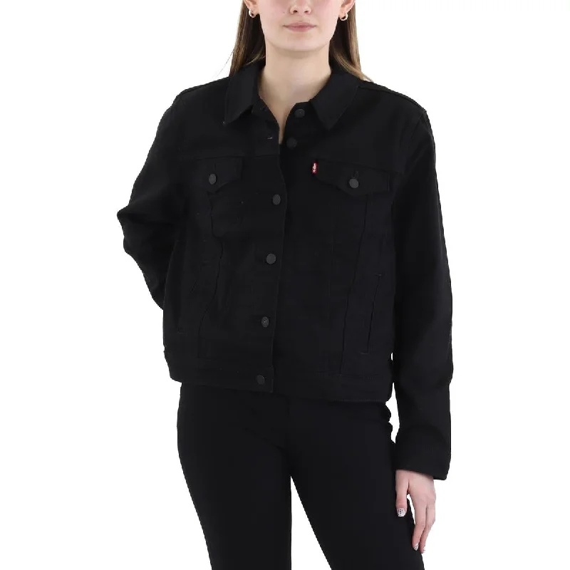 Levi Strauss & Co. Womens Denim Trucker Jacket Satin Fabric Silk Fabric Chiffon Fabric Levi Strauss & Co. Womens Denim Trucker Jacket Satin Fabric Silk Fabric Chiffon Fabric
