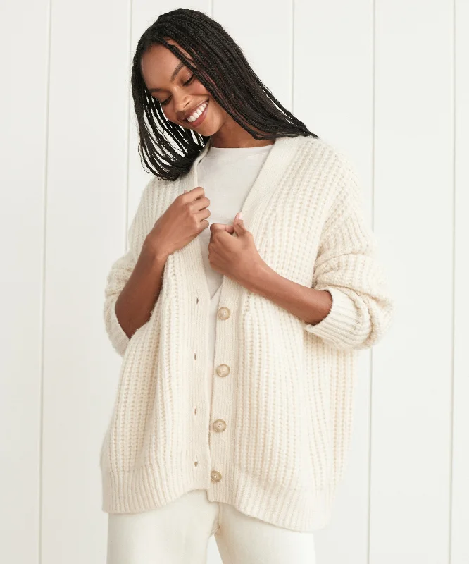 Alpaca Cocoon Cardigan Crew Neck V-Neck Turtle Neck