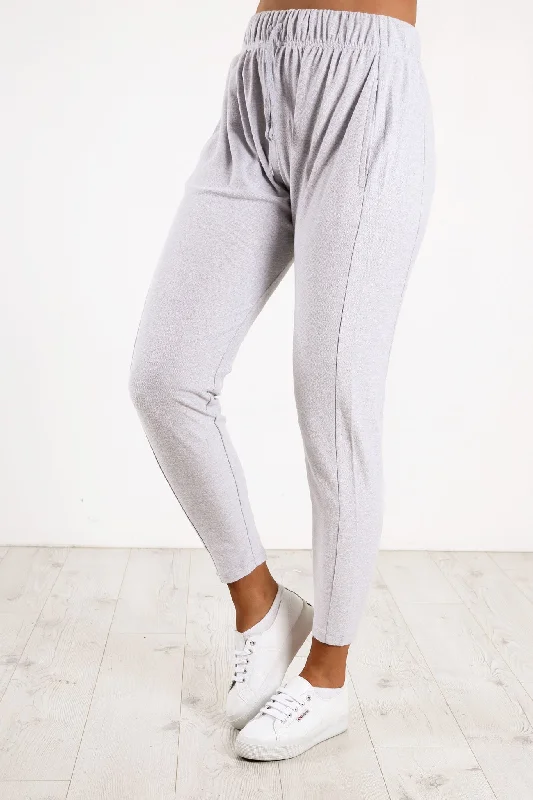 Flow Pant Grey Marle Comfy Cargo Trousers