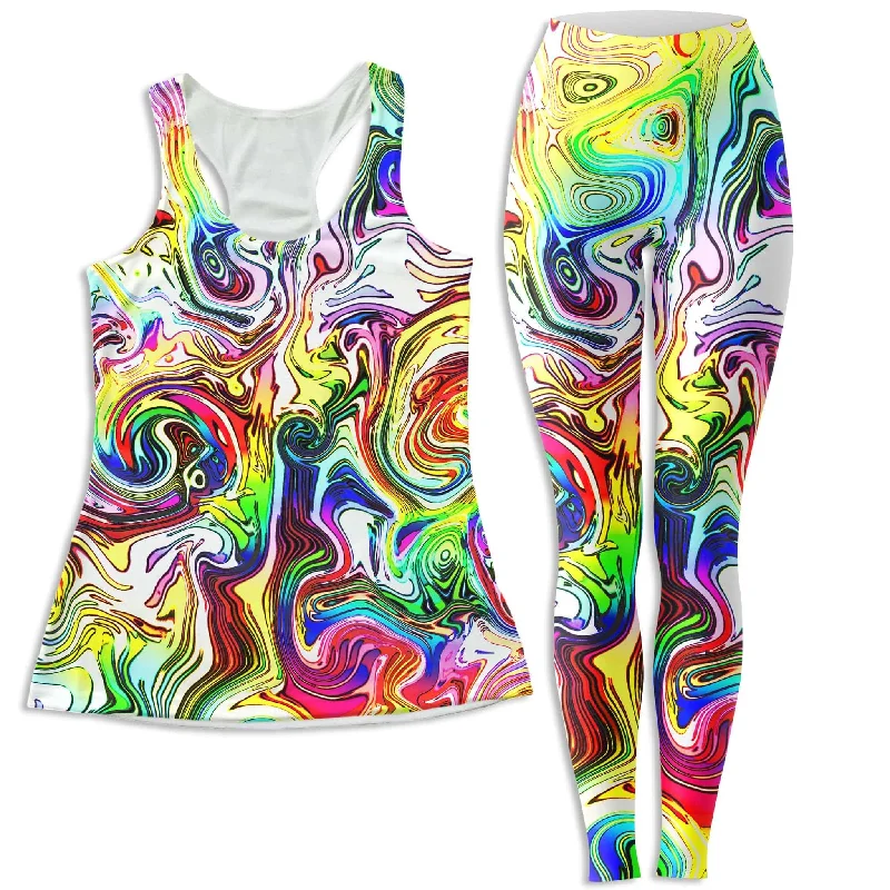 Swirly Gig Women's Tank and Leggings Combo sage tank top