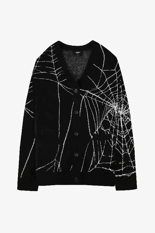 Oversized Web Cardigan Elegant Classic Vintage