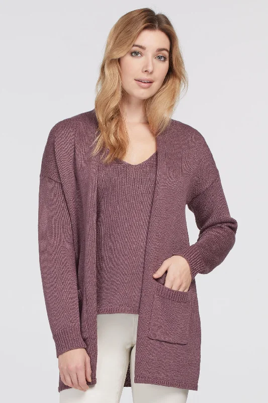 Tribal Cardigan Sweater 7111O-4338-0773 Mulberry 1 ONLY SIZE LARGE - 20% OFF Glossy Satin Silk
