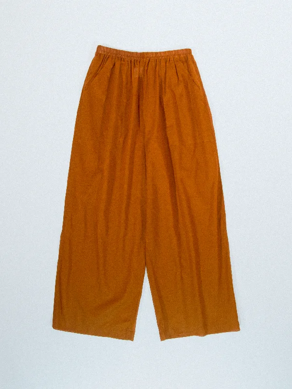 Classic pajama pants - TERRA-COTTA Stylish Elastic Waist Pants