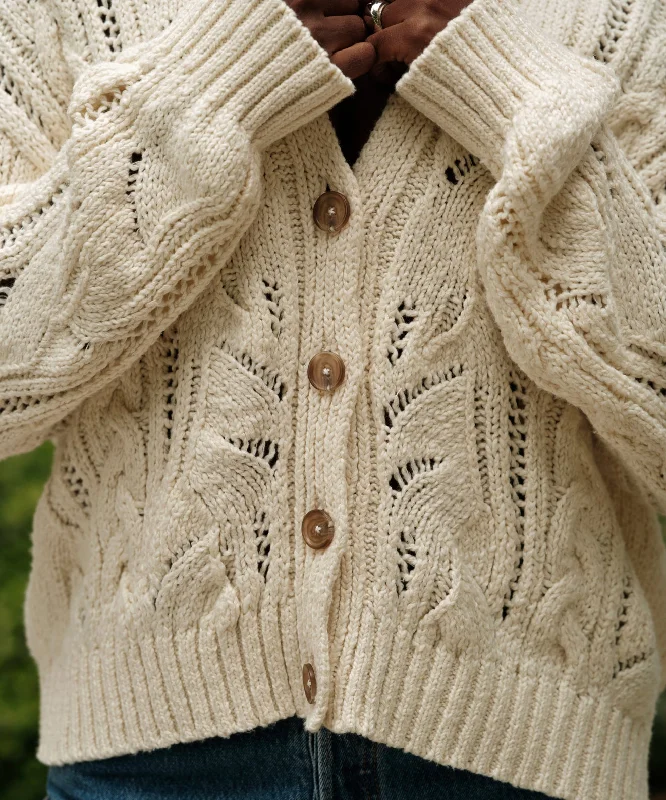 Audrey Cardigan Ribbed Striped Patterned