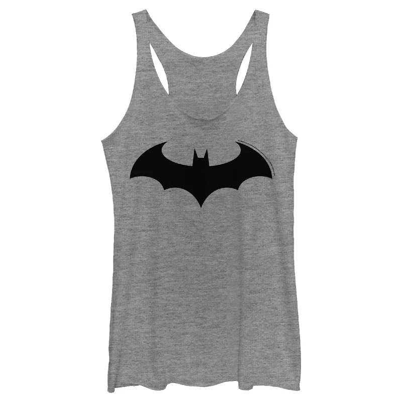 Women's Batman Logo Classic Racerback Tank Top charcoal tank top