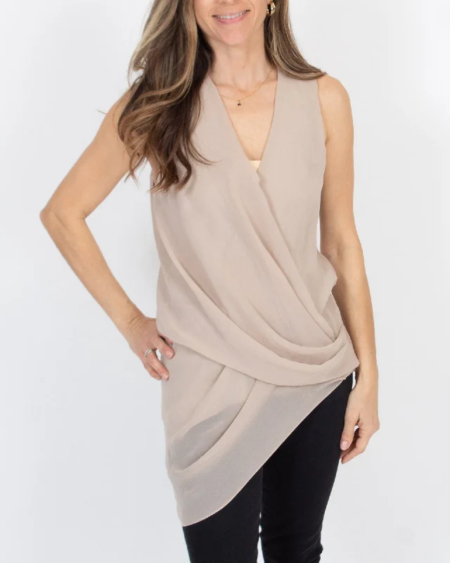 Wrap Front Tank ribbed tank top