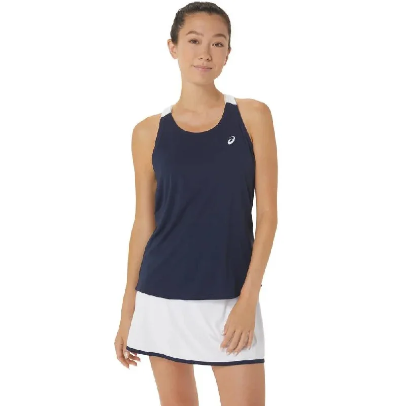 Asics Camisillas Femenino Tenis Court_Tank Midnight/Brilliant_White silver tank top