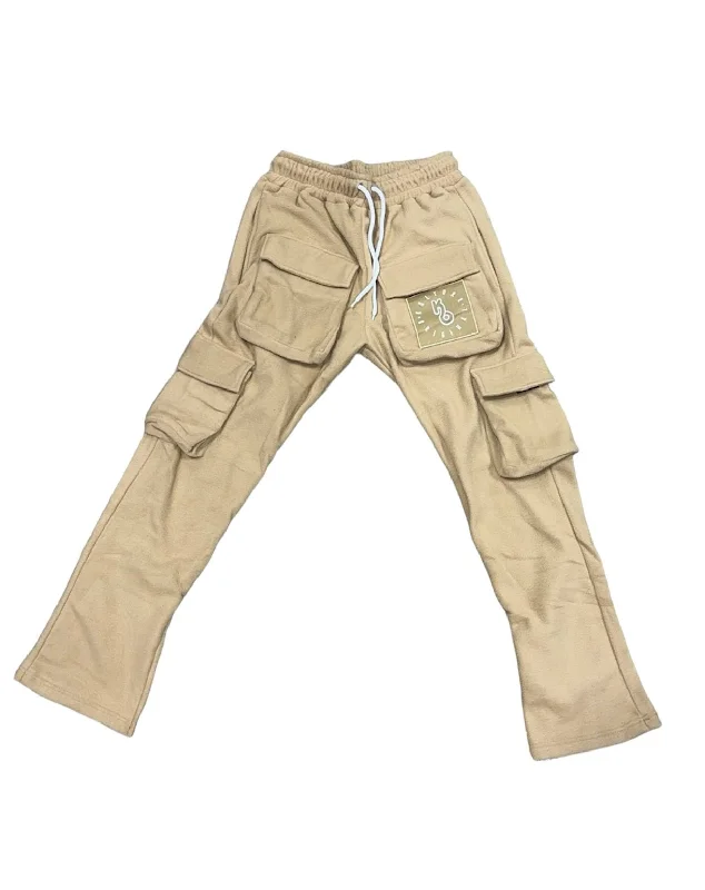 Stacked Cargo brown pants Comfortable Cargo Pants