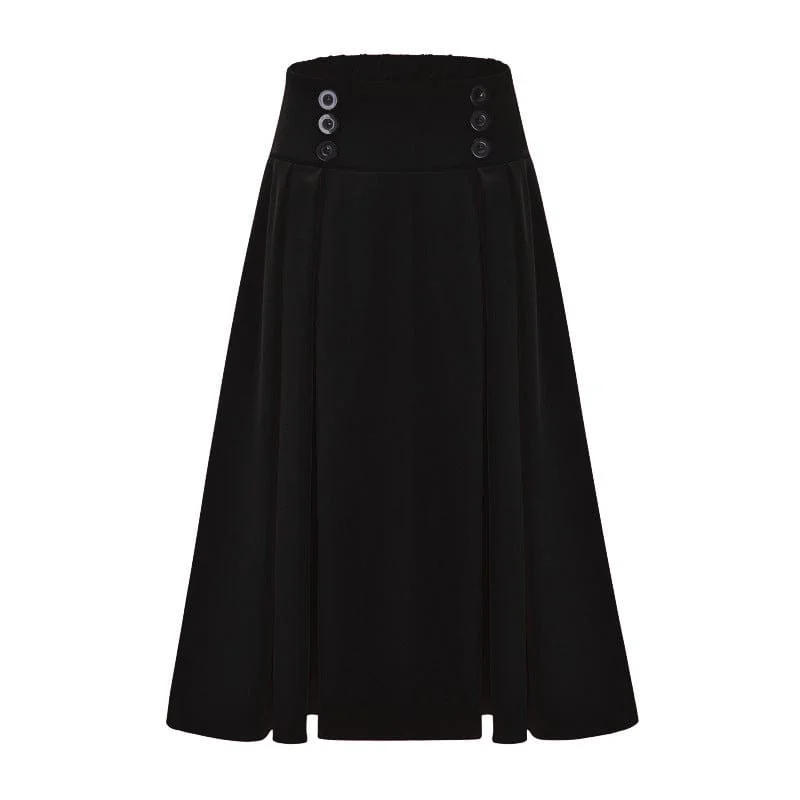 Women's Gothic High-waisted Draped Skirt velvet skirt sumptuous