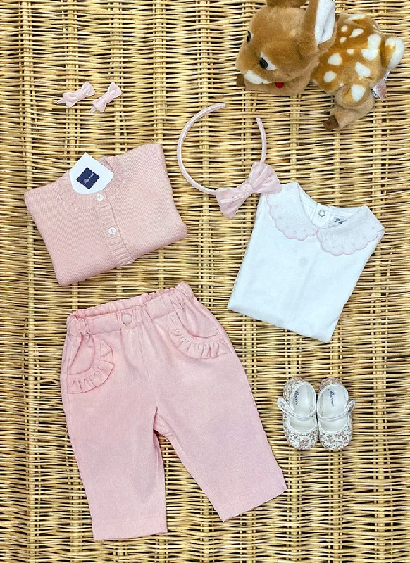 Girly Corduroy Pants High-Waist Yoga Pants