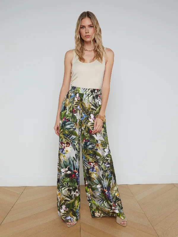 Lillian Wide-Leg Pant Trendy Velvet Pants