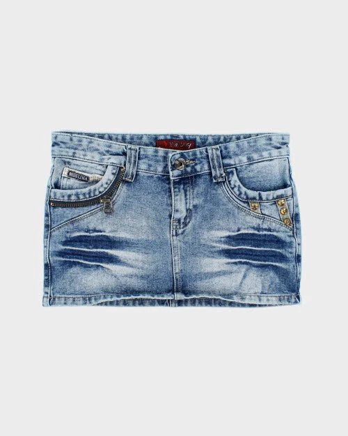 Y2k 00s Missline Denim Mini Skirt - M breathable skirt fabric