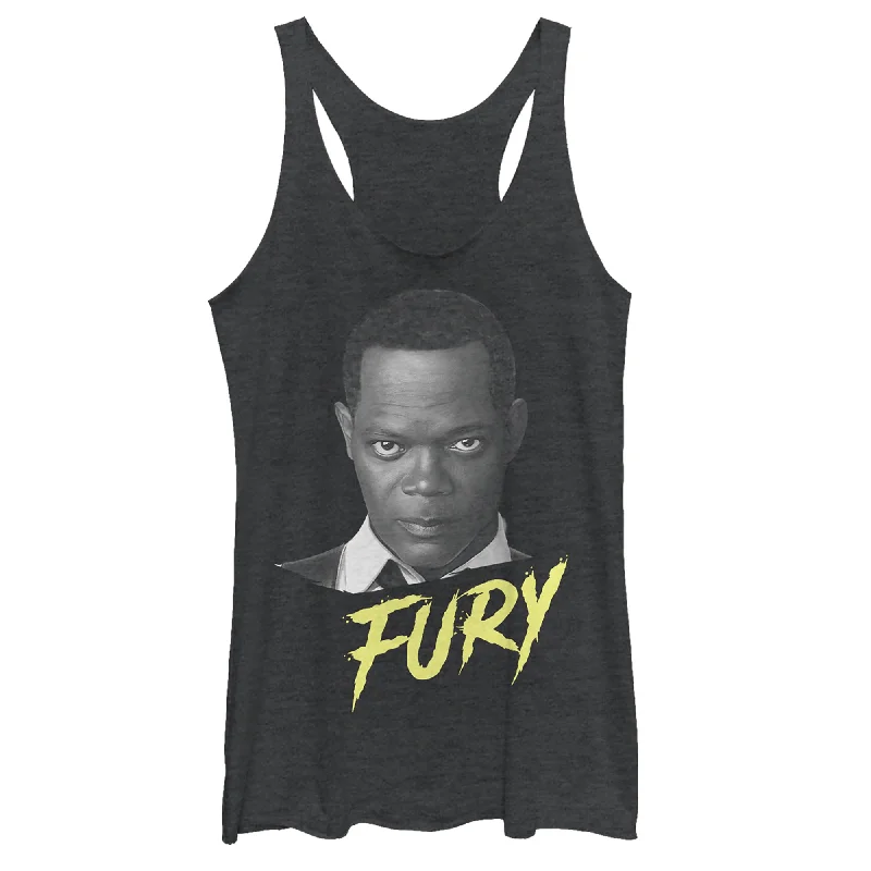 Women's Marvel Captain Marvel Fury Streak Racerback Tank Top print tank top