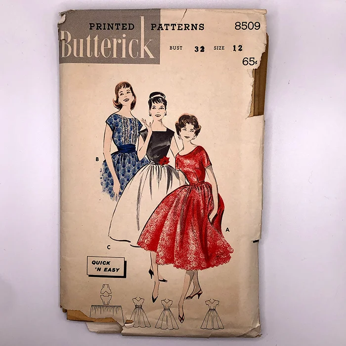 Butterick 8509 Party Dress Sewing Pattern Tunics Satin smooth