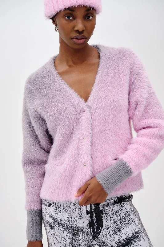 OZZY FAUX FUR OVERSIZED CARDIGAN Tailored Straight A-Line