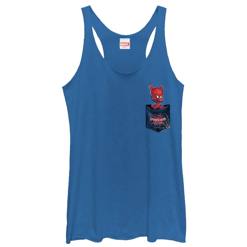 Women's Marvel Spider-Man: Into the Spider-Verse Spider-Ham Pocket Racerback Tank Top loose fit tank