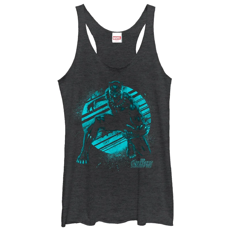 Women's Marvel Avengers: Avengers: Infinity War Panther Splat Racerback Tank Top stylish tank top Women's Marvel Avengers: Avengers: Infinity War Panther Splat Racerback Tank Top stylish tank top